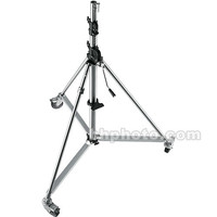 Manfrotto Avenger Super Wind-up 40 Stand with Braked Wheels (Stainless/Chrome-plated, 12.6') B6040X